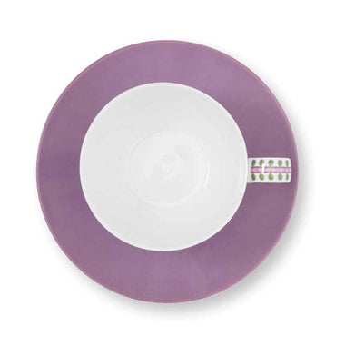 Pip Studio Lily & Lotus Tiles Cup & Saucer - Lilac
